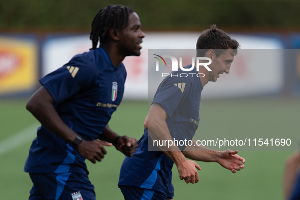 Andrea Cambiaso attends the Italian National Team training camp at Centro Tecnico Federale in Coverciano, Florence, Italy. 