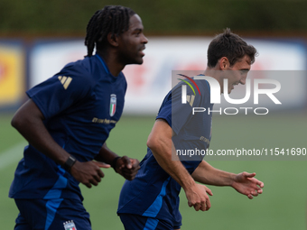 Andrea Cambiaso attends the Italian National Team training camp at Centro Tecnico Federale in Coverciano, Florence, Italy. (