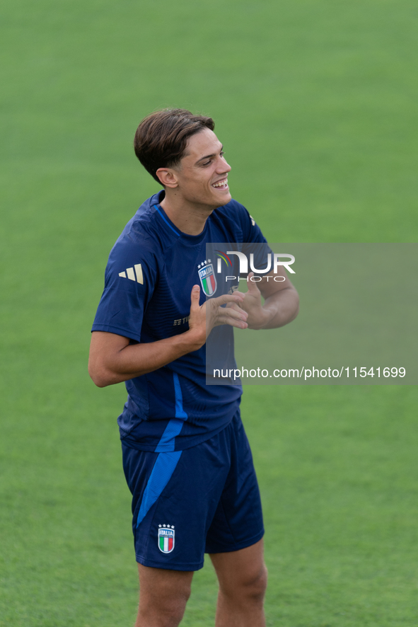 Samuele Ricci attends the Italian National Team training camp at Centro Tecnico Federale in Coverciano, Florence, Italy. 