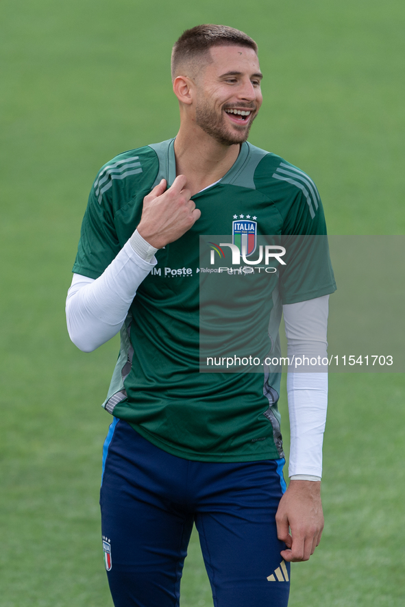 Gugliemo Vicario attends the Italian National Team training camp at Centro Tecnico Federale in Coverciano, Florence, Italy. 