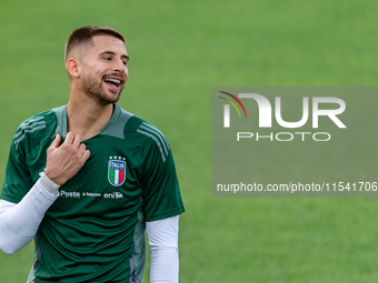 Gugliemo Vicario attends the Italian National Team training camp at Centro Tecnico Federale in Coverciano, Florence, Italy. (