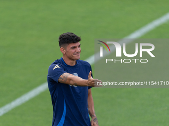 Raoul Bellanova attends the Italian National Team training camp at Centro Tecnico Federale in Coverciano, Florence, Italy. (