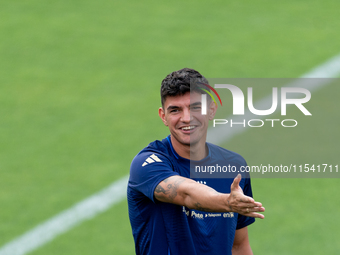 Raoul Bellanova attends the Italian National Team training camp at Centro Tecnico Federale in Coverciano, Florence, Italy. (