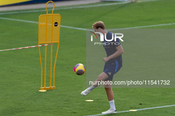 Marco Brescianini attends the Italian National Team training camp at Centro Tecnico Federale in Coverciano, Florence, Italy. 