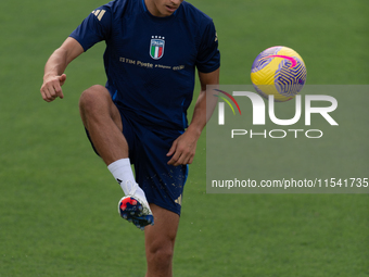 Samuele Ricci attends the Italian National Team training camp at Centro Tecnico Federale in Coverciano, Florence, Italy. (