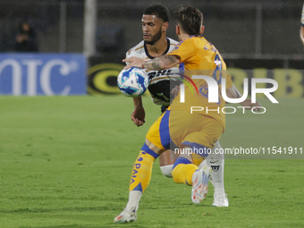 Jose Caicedo #8 of Pumas drives the ball during Matchday 6 against Tigres as part of the Torneo de Apertura 2024 Liga MX at Estadio Olimpico...