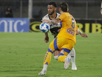 Jose Caicedo #8 of Pumas drives the ball during Matchday 6 against Tigres as part of the Torneo de Apertura 2024 Liga MX at Estadio Olimpico...