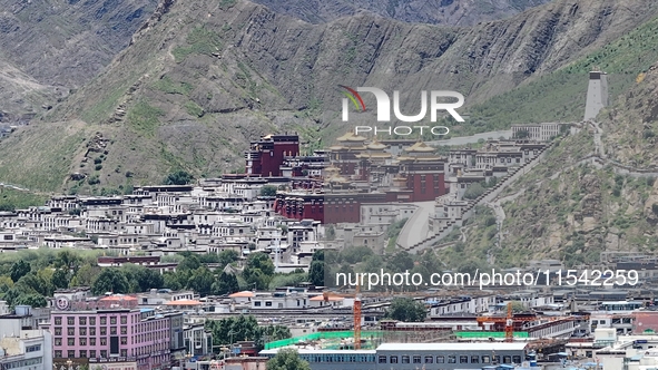 View of Tashi Lhunpo Monastery in Shigatse, Tibet, China, on August 10, 2024. 