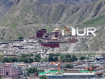 View of Tashi Lhunpo Monastery in Shigatse, Tibet, China, on August 10, 2024. (