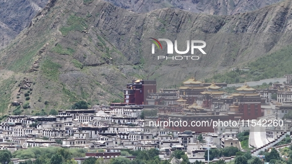 View of Tashi Lhunpo Monastery in Shigatse, Tibet, China, on August 10, 2024. 