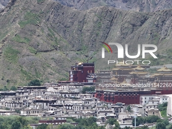 View of Tashi Lhunpo Monastery in Shigatse, Tibet, China, on August 10, 2024. (