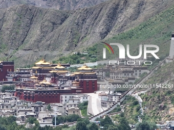 View of Tashi Lhunpo Monastery in Shigatse, Tibet, China, on August 10, 2024. (