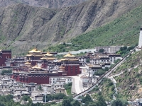 View of Tashi Lhunpo Monastery in Shigatse, Tibet, China, on August 10, 2024. (