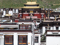 View of Tashi Lhunpo Monastery in Shigatse, Tibet, China, on August 10, 2024. (