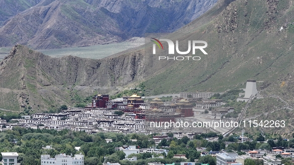 View of Tashi Lhunpo Monastery in Shigatse, Tibet, China, on August 10, 2024. 