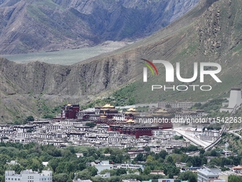 View of Tashi Lhunpo Monastery in Shigatse, Tibet, China, on August 10, 2024. (