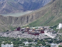 View of Tashi Lhunpo Monastery in Shigatse, Tibet, China, on August 10, 2024. (