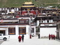 View of Tashi Lhunpo Monastery in Shigatse, Tibet, China, on August 10, 2024. (