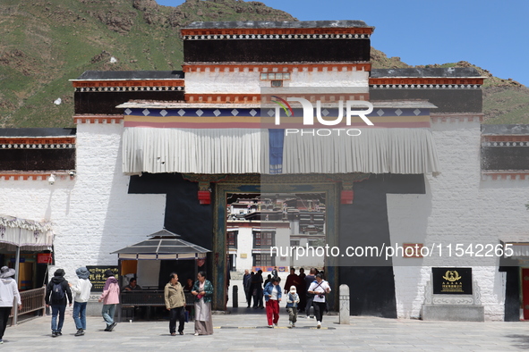 View of Tashi Lhunpo Monastery in Shigatse, Tibet, China, on August 10, 2024. 