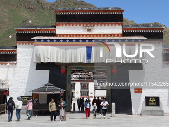 View of Tashi Lhunpo Monastery in Shigatse, Tibet, China, on August 10, 2024. (