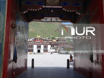 View of Tashi Lhunpo Monastery in Shigatse, Tibet, China, on August 10, 2024. (