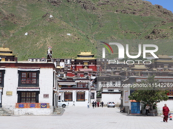 View of Tashi Lhunpo Monastery in Shigatse, Tibet, China, on August 10, 2024. (