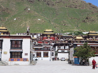 View of Tashi Lhunpo Monastery in Shigatse, Tibet, China, on August 10, 2024. (