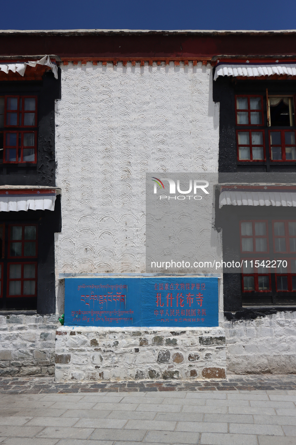 View of Tashi Lhunpo Monastery in Shigatse, Tibet, China, on August 10, 2024. 