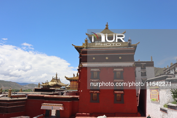 View of Tashi Lhunpo Monastery in Shigatse, Tibet, China, on August 10, 2024. 