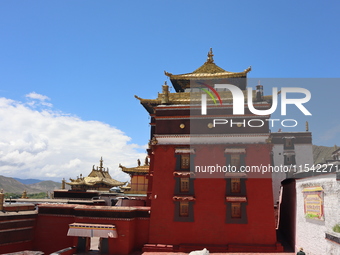 View of Tashi Lhunpo Monastery in Shigatse, Tibet, China, on August 10, 2024. (