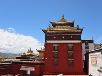 View of Tashi Lhunpo Monastery in Shigatse, Tibet, China, on August 10, 2024. (