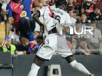 Match between Rayo Vallecano and FC Barcelona at Estadio de Vallecas in Madrid, Spain, on August 27, 2024. (