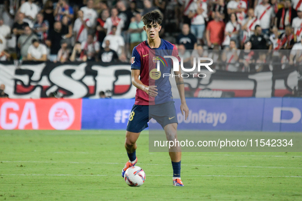 La Liga match between Rayo Vallecano and FC Barcelona at Estadio de Vallecas in Madrid, Spain, on August 27, 2024. 