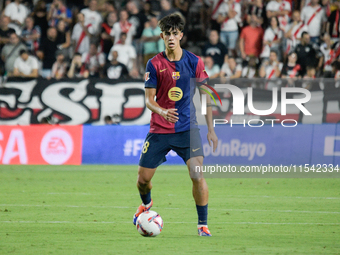 La Liga match between Rayo Vallecano and FC Barcelona at Estadio de Vallecas in Madrid, Spain, on August 27, 2024. (