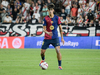 La Liga match between Rayo Vallecano and FC Barcelona at Estadio de Vallecas in Madrid, Spain, on August 27, 2024. (