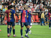 Inigo Martinez of Barcelona during the La Liga match between Rayo Vallecano and FC Barcelona at Estadio de Vallecas in Madrid, Spain, on Aug...