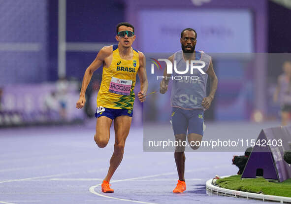 Yeltsin Jacques of Brazil in action in Men's 1500m - T11 Final during the Paris 2024 Paralympic Games at Stade de France on September 3, 202...