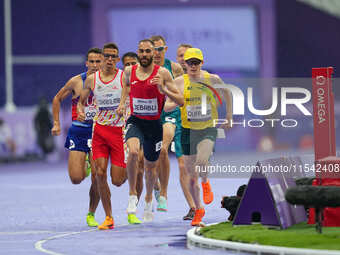 Jaryd Clifford of Australia in action in Men's 1500m - T12 Final during the Paris 2024 Paralympic Games at Stade de France on September 3, 2...