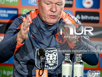 Netherlands trainer coach Ronald Koeman during the match training and press conference for the Netherlands Nations League season 2024-2025 a...