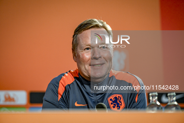 Netherlands trainer coach Ronald Koeman during the match training and press conference for the Netherlands Nations League season 2024-2025 a...