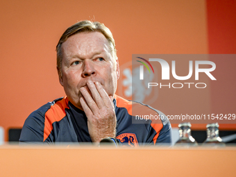 Netherlands trainer coach Ronald Koeman during the match training and press conference for the Netherlands Nations League season 2024-2025 a...