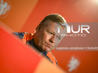 Netherlands trainer coach Ronald Koeman during the match training and press conference for the Netherlands Nations League season 2024-2025 a...