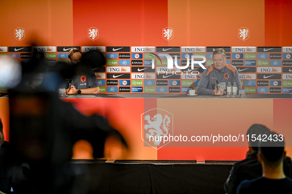 Netherlands trainer coach Ronald Koeman during the match training and press conference for the Netherlands Nations League season 2024-2025 a...