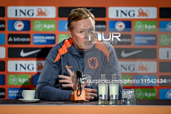 Netherlands trainer coach Ronald Koeman during the match training and press conference for the Netherlands Nations League season 2024-2025 a...