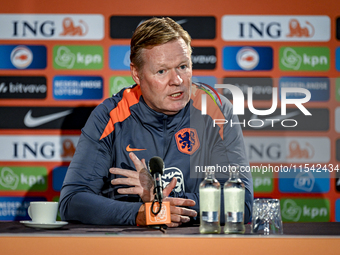 Netherlands trainer coach Ronald Koeman during the match training and press conference for the Netherlands Nations League season 2024-2025 a...