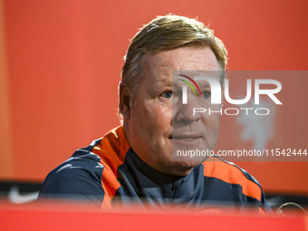 Netherlands trainer coach Ronald Koeman during the match training and press conference for the Netherlands Nations League season 2024-2025 a...