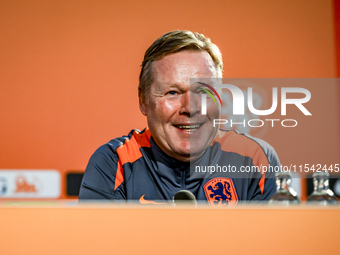 Netherlands trainer coach Ronald Koeman during the match training and press conference for the Netherlands Nations League season 2024-2025 a...