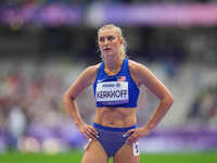 Erin Kerkhoff of United States of America in action in Women's 100m - T13 Round 1 during the Paris 2024 Paralympic Games at Stade de France...