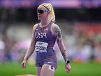 Kym Crosby of United States of America in action in Women's 100m - T13 Round 1 during the Paris 2024 Paralympic Games at Stade de France on...