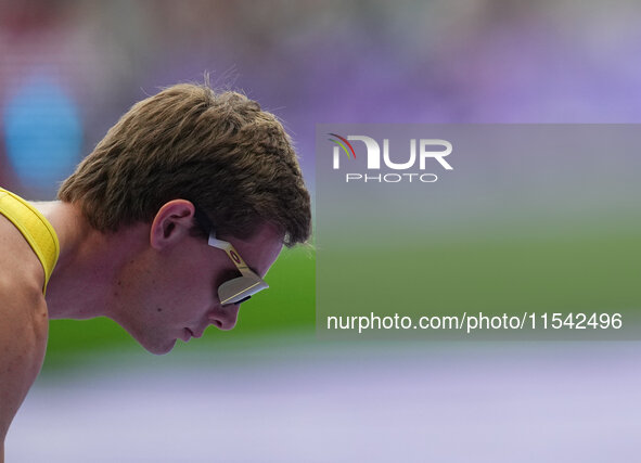 James Turner of Australia in action in Men's 400m - T36 Final during the Paris 2024 Paralympic Games at Stade de France on September 3, 2024...